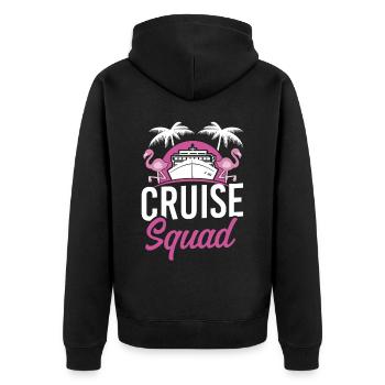 Cruise Ship Vacation Girl Friends - Unisex Premium Organic Zip Hoodie - black - Back - Nico (187cm)