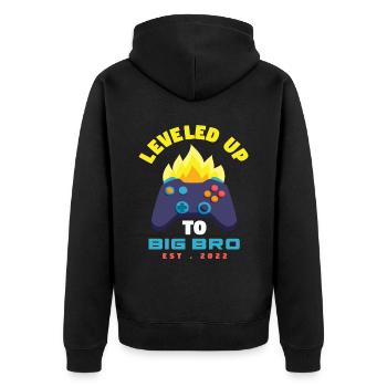 Frères et sœurs Frère 2022 Grossesse Gaming - Veste à capuche bio Premium Unisexe - noir - Dos - Nico (187cm)