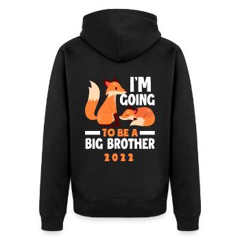 Frère Fuchs Frères et sœurs Progéniture 2022 - Veste à capuche bio Premium Unisexe - noir - Dos - Nico (187cm)