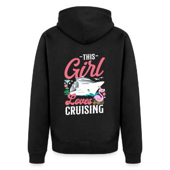 Bateau de croisière Vacation Girl This - Veste à capuche bio Premium Unisexe - noir - Dos - Nico (187cm)