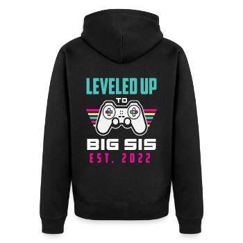 Gamer Jeux Vidéo Sœur 2022 - Veste à capuche bio Premium Unisexe - noir - Dos - Nico (187cm)