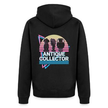 Collectionneur d’antiquités Antiquaire Rétro - Veste à capuche bio Premium Unisexe - noir - Dos - Nico (187cm)