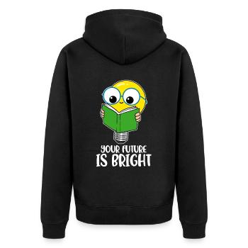 Votre avenir est un cadeau d’enseignant brillant - Veste à capuche bio Premium Unisexe - noir - Dos - Nico (187cm)