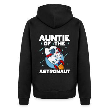 Fête d’anniversaire de la tante de l’astronaute Bday - Veste à capuche bio Premium Unisexe - noir - Dos - Nico (187cm)