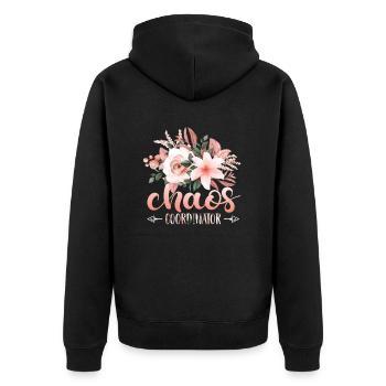 Coordonnatrice du chaos Maman - Appréciation de la mère - Veste à capuche bio Premium Unisexe - noir - Dos - Nico (187cm)
