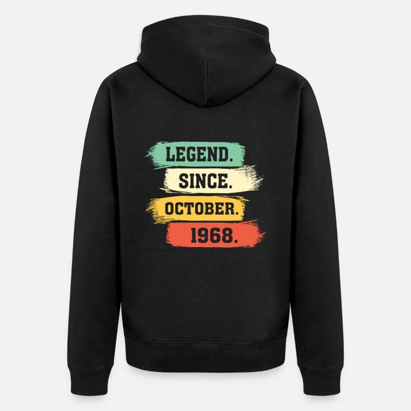 Légende depuis octobre 1968 - Veste à capuche bio Premium Unisexe - noir