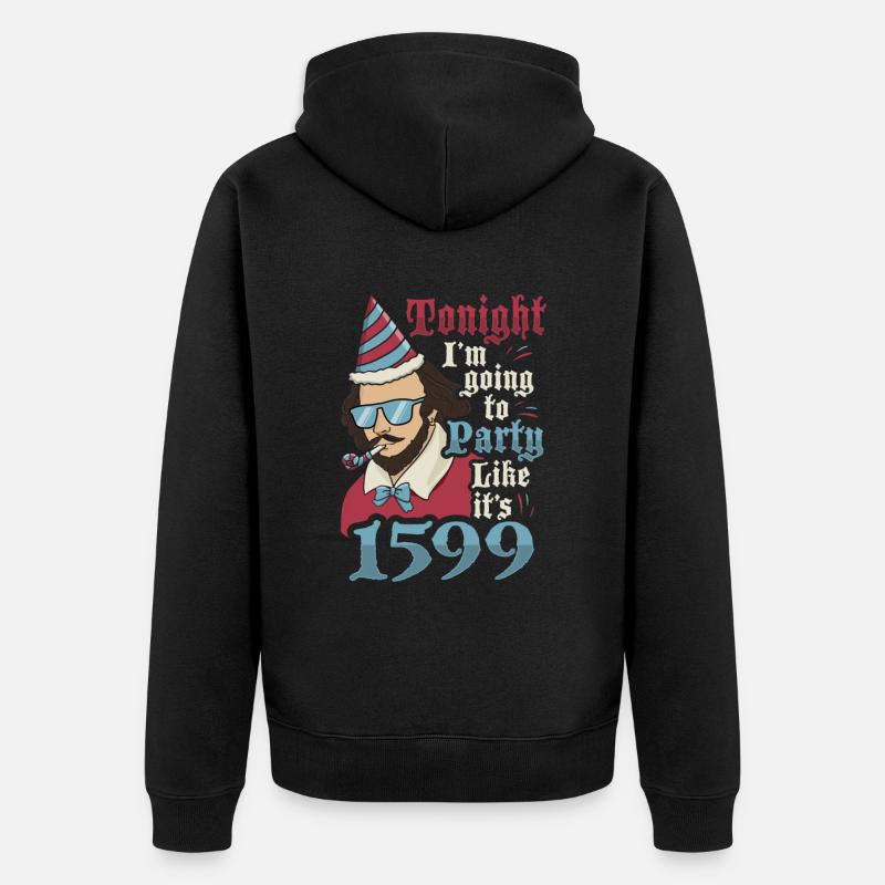 William Shakespeare Théâtre Littérature - Veste à capuche bio Premium Unisexe - noir