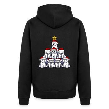 Arbre de Noël de l’ours polaire - Veste à capuche bio Premium Unisexe - noir - Dos - Nico (187cm)