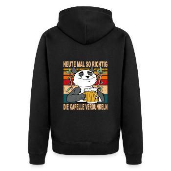 Heute mal so Richtig die Kapelle Verdunkeln Witzig - Unisex Premium Bio Zip Hoodie - Schwarz - Hinten - Nico (187cm)