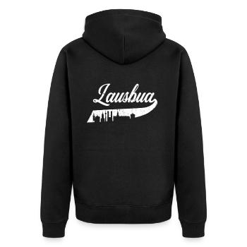 Lausbua Trachten Skyline Munich Volksfest Costume - Veste à capuche bio Premium Unisexe - noir - Dos - Nico (187cm)