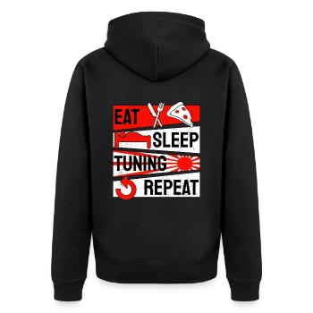 Auto Tuning Tuner Screwdriver Mechanic - Unisex Premium Organic Zip Hoodie - black - Back - Nico (187cm)