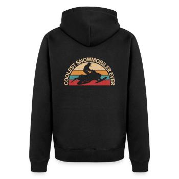Cadeau motoneige Motoneige - Veste à capuche bio Premium Unisexe - noir - Dos - Nico (187cm)