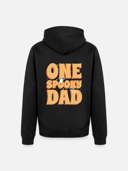 A spooky Halloween costume party with - Unisex Premium Organic Zip Hoodie - black