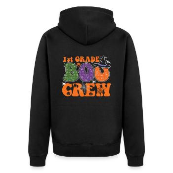 1ère classe Boo Crew Monstre citrouille effrayant - Veste à capuche bio Premium Unisexe - noir - Dos - Nico (187cm)