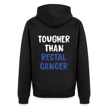 Plus dur que le cancer du rectum - Veste à capuche bio Premium Unisexe - noir - Dos - Nico (187cm)