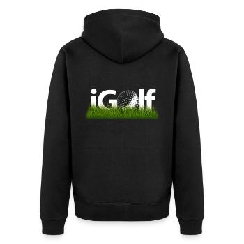 Golf Sport Golfer Golfer Golf course! Golf - Unisex Premium Organic Zip Hoodie - black - Back - Nico (187cm)