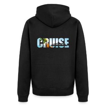 Cruise Ship Vacation Cruise - Unisex Premium Organic Zip Hoodie - black - Back - Nico (187cm)