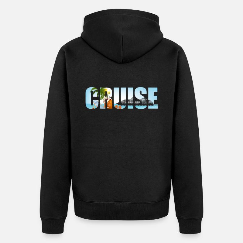 Croisière vacances croisière - Veste à capuche bio Premium Unisexe - noir