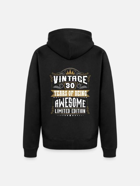 30 Years Of Being Awesome 30 Geburtstag 30 Jahre - Ekologisk premiumluvjack unisex - svart
