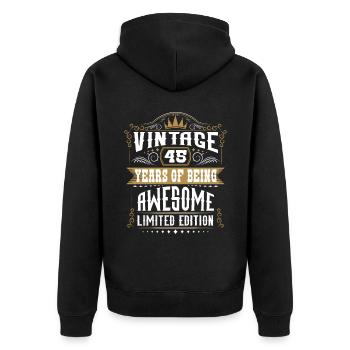 45 Years Of Being Awesome 45 Birthday 45 Years - Unisex Premium Organic Zip Hoodie - black - Back - Nico (187cm)