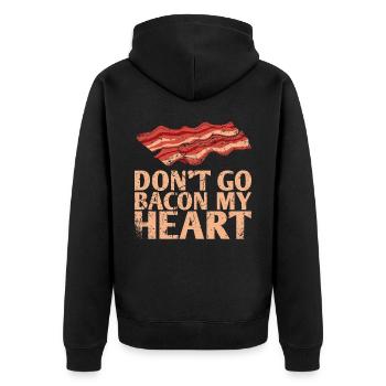 Don’t Go Bacon My Heart Marriage Design Pour Le - Veste à capuche bio Premium Unisexe - noir - Dos - Nico (187cm)