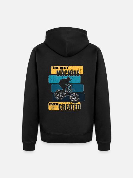 Fahrradfahrer Fahrrad Biker BMX - Unisex Premium Bio Zip Hoodie - Schwarz