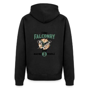 Fauconnerie - Veste à capuche bio Premium Unisexe - noir - Dos - Nico (187cm)