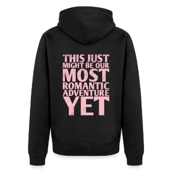 This Could Be Our Most Romantic Bride - Unisex Premium Organic Zip Hoodie - black - Back - Nico (187cm)