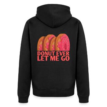 Donut ever let me go, conception de mariage pour - Veste à capuche bio Premium Unisexe - noir - Dos - Nico (187cm)