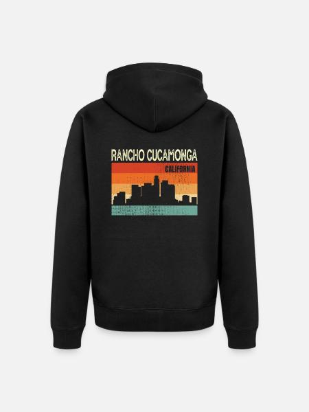 Rancho Cucamonga - Veste à capuche bio Premium Unisexe - noir