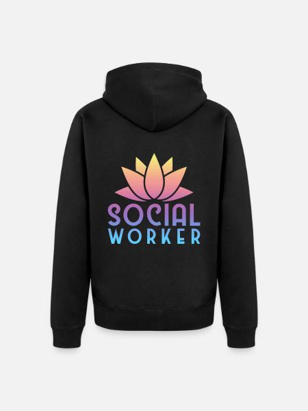 School Social Work Month - Unisex Premium Organic Zip Hoodie - black