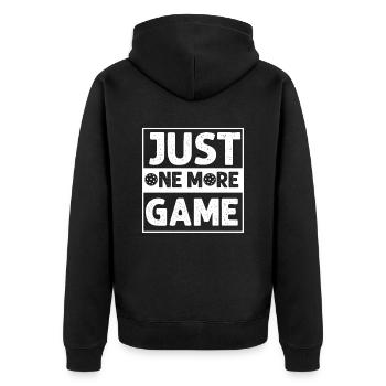 Juste un jeu de plus Funny Pickleball - Veste à capuche bio Premium Unisexe - noir - Dos - Nico (187cm)