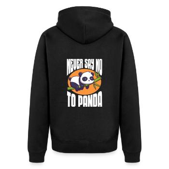 Panda Panda Bear Bear Animal Pandas Gift - Unisex Premium Organic Zip Hoodie - black - Back - Nico (187cm)