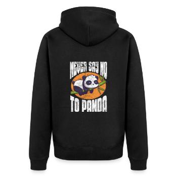 Panda - Veste à capuche bio Premium Unisexe - noir - Dos - Nico (187cm)