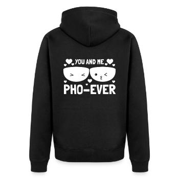You And Me Pho Ever Soupe Pho Vietnamienne - Veste à capuche bio Premium Unisexe - noir - Dos - Nico (187cm)