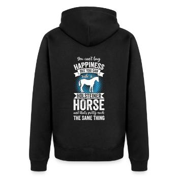 Équitation - Holsteiner Pferd - Veste à capuche bio Premium Unisexe - noir - Dos - Nico (187cm)
