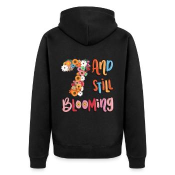 7 Et encore des filles en fleurs fleuries 7. - Veste à capuche bio Premium Unisexe - noir - Dos - Nico (187cm)
