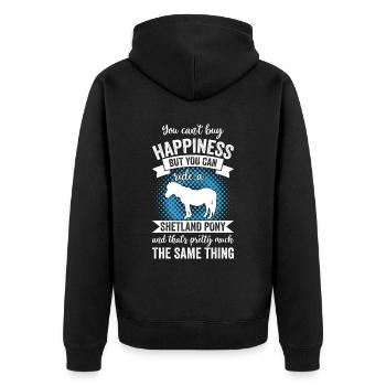 Équitation - Shetland Pony Horse - Veste à capuche bio Premium Unisexe - noir - Dos - Nico (187cm)