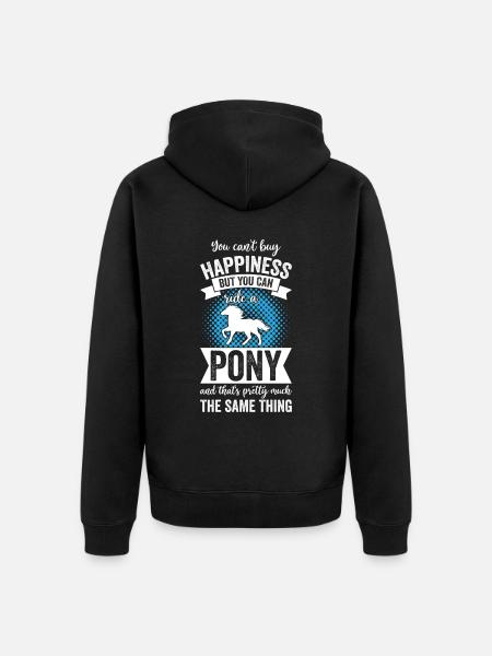 Riding - Pony Horse - Unisex Premium Organic Zip Hoodie - black