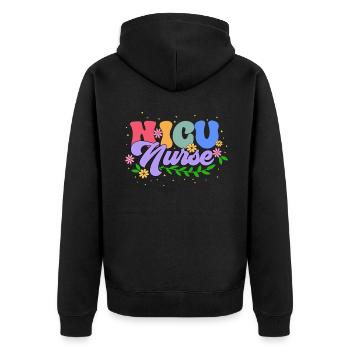 Hôpital d’infirmières de l’USIN - Veste à capuche bio Premium Unisexe - noir - Dos - Nico (187cm)