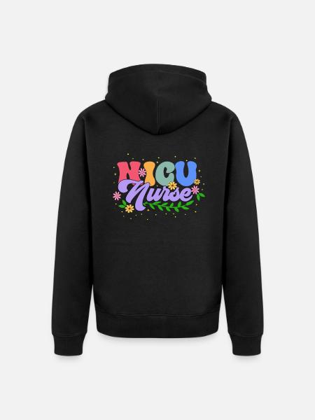 Nicu Krankenschwester Krankenhaus - Unisex Premium Bio Zip Hoodie - Schwarz