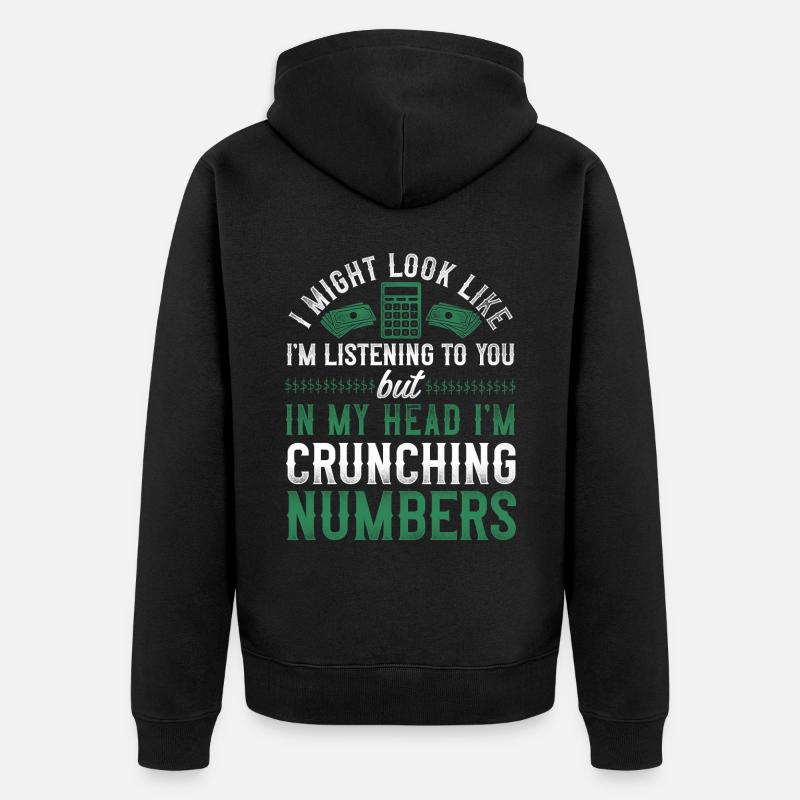 Comptable Comptable Comptable Comptabilité - Veste à capuche bio Premium Unisexe - noir