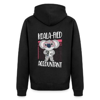 Accountant Bookkeeper Accounting - Unisex Premium Organic Zip Hoodie - black - Back - Nico (187cm)