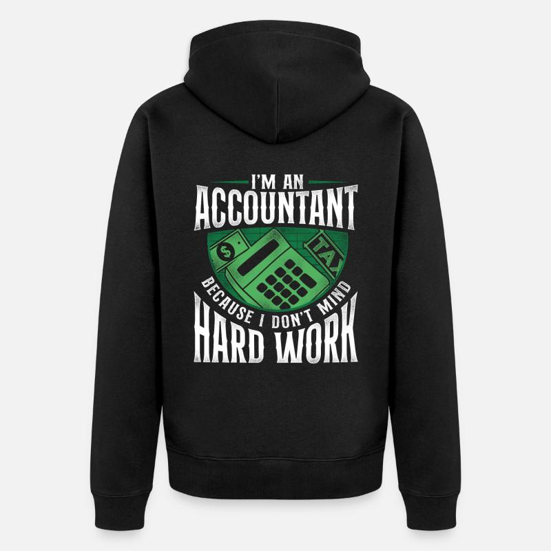 Comptable Comptable Comptable Comptabilité - Veste à capuche bio Premium Unisexe - noir