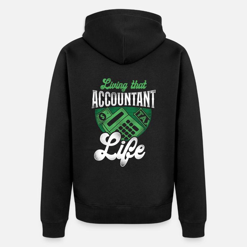 Comptable Teneur de livres Comptabilité - Veste à capuche bio Premium Unisexe - noir