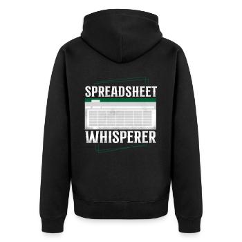 Accountant Bookkeeper Accounting - Unisex Premium Bio Zip Hoodie - Schwarz - Hinten - Nico (187cm)