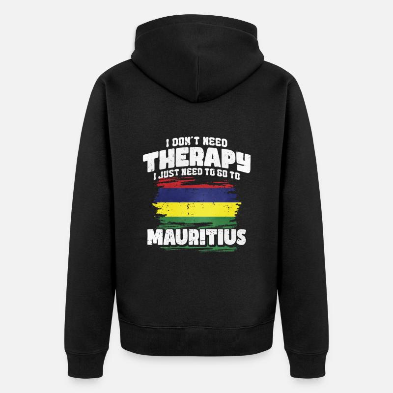 Mauritius - Unisex Premium Bio Zip Hoodie - Schwarz