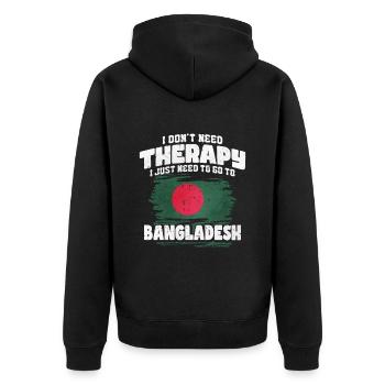 Bangladesh - Veste à capuche bio Premium Unisexe - noir - Dos - Nico (187cm)