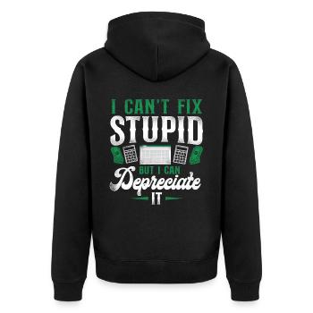 Comptable Comptable Comptable Comptabilité - Veste à capuche bio Premium Unisexe - noir - Dos - Nico (187cm)