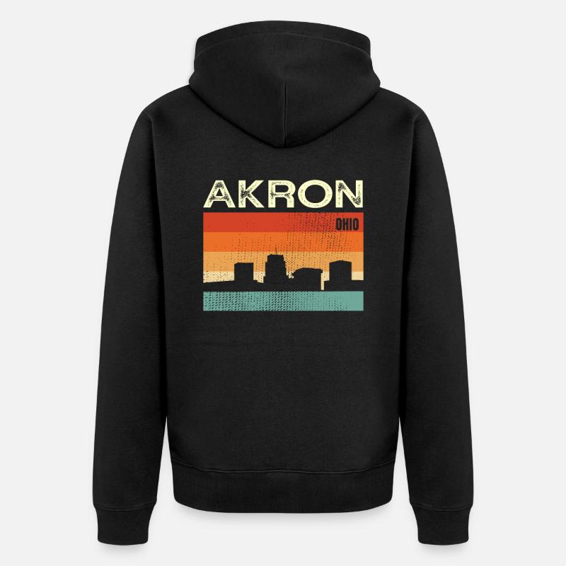 Akron - Veste à capuche bio Premium Unisexe - noir